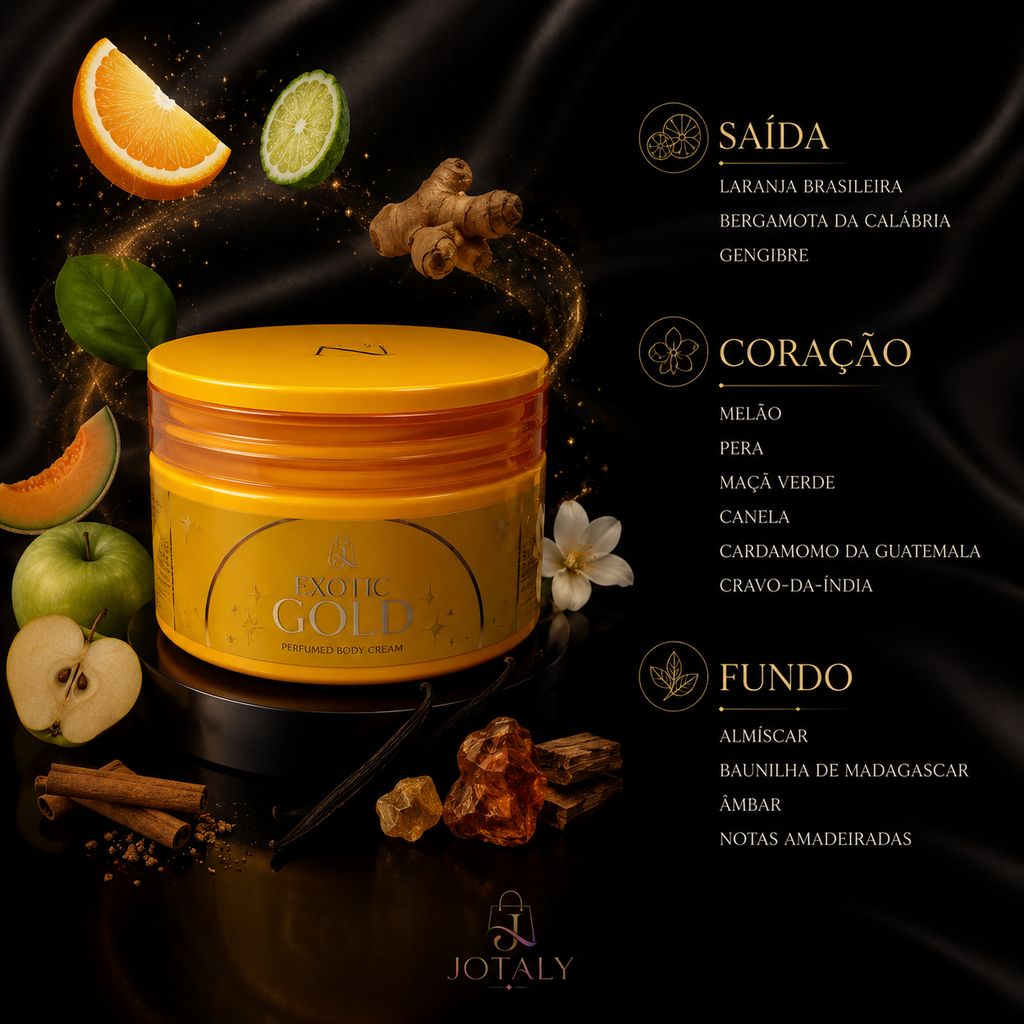 Exotic Gold – Creme Corporal Perfumado Neeche House 200g