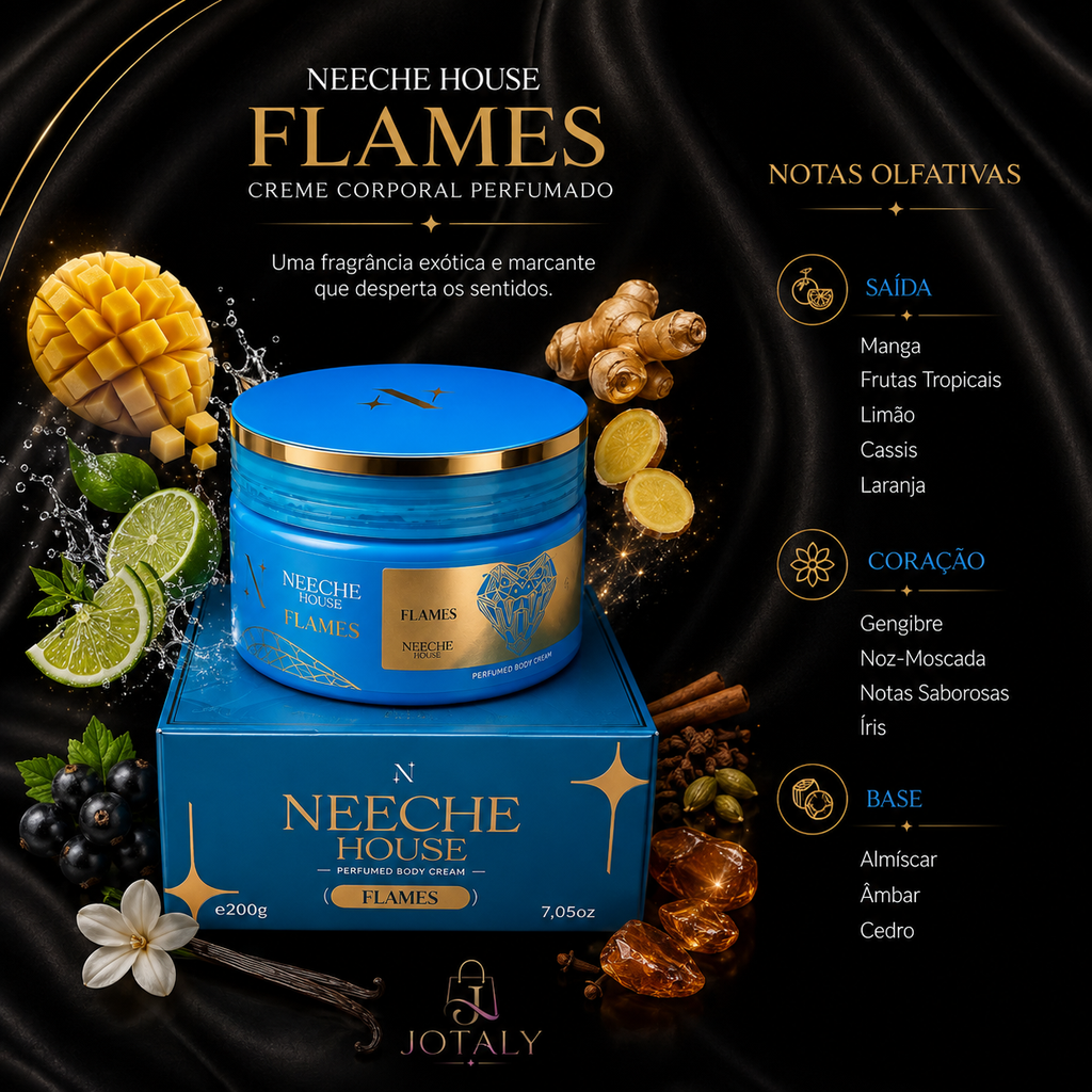 Flames – Creme Corporal Perfumado Neeche House 200g