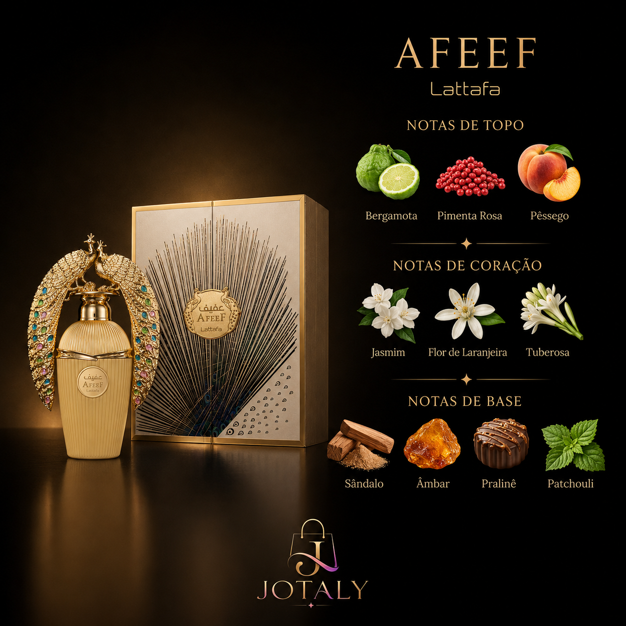 Afeef Lattafa Eau de Parfum Feminino 100ml Original