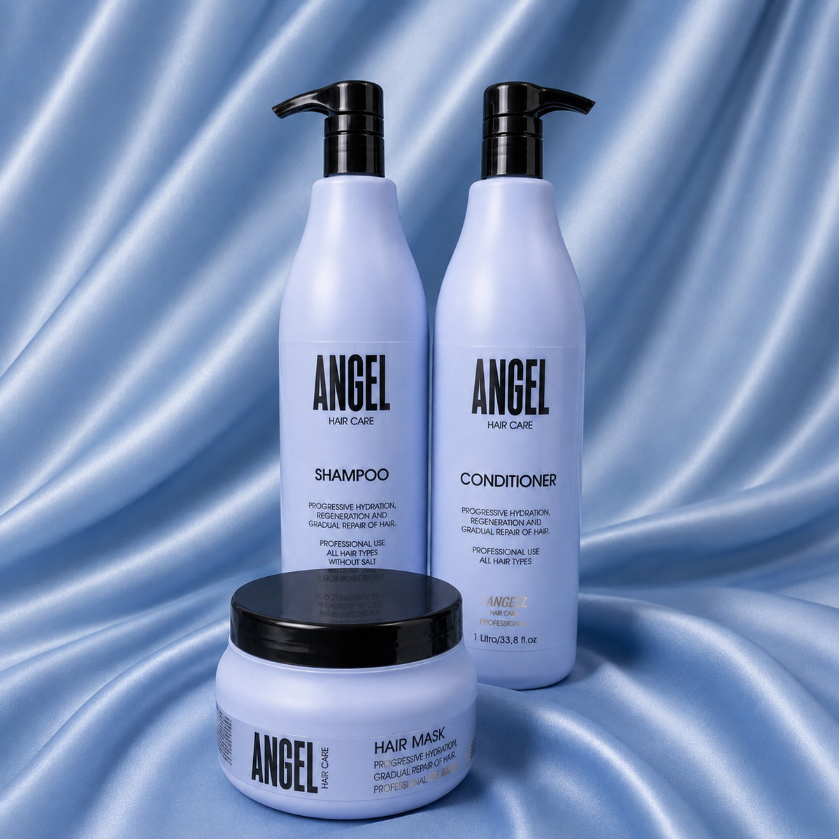 Kit Angel Hair Care – Shampoo + Condicionador + Máscara