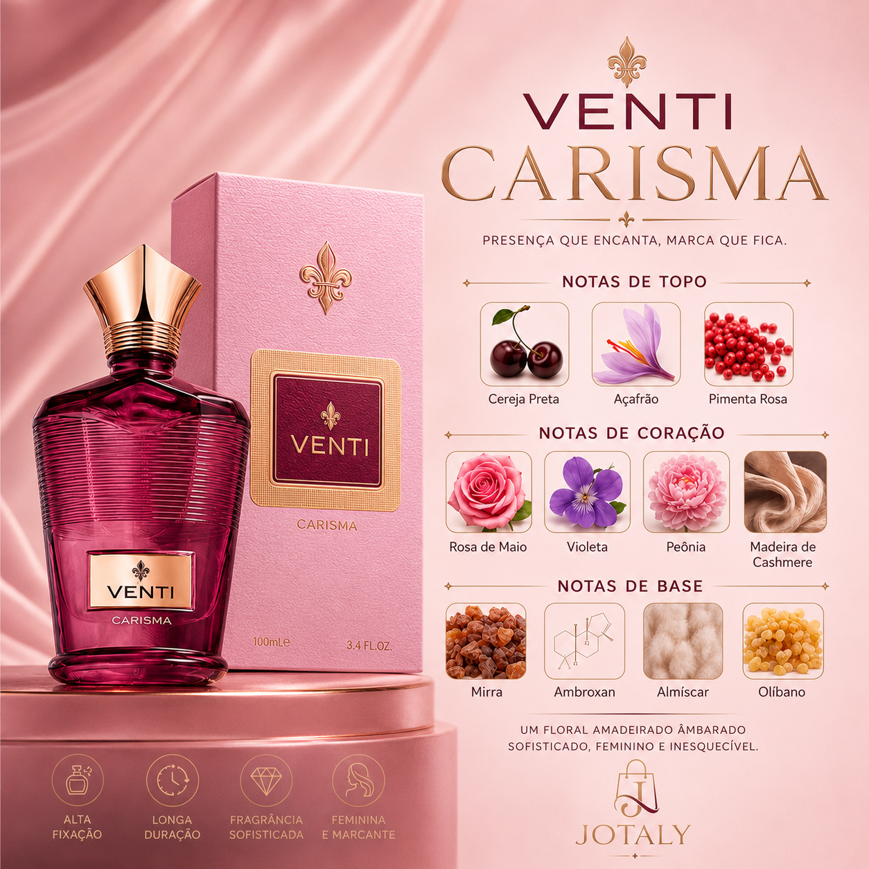 Venti Carisma Eau de Parfum Feminino 100ml Original