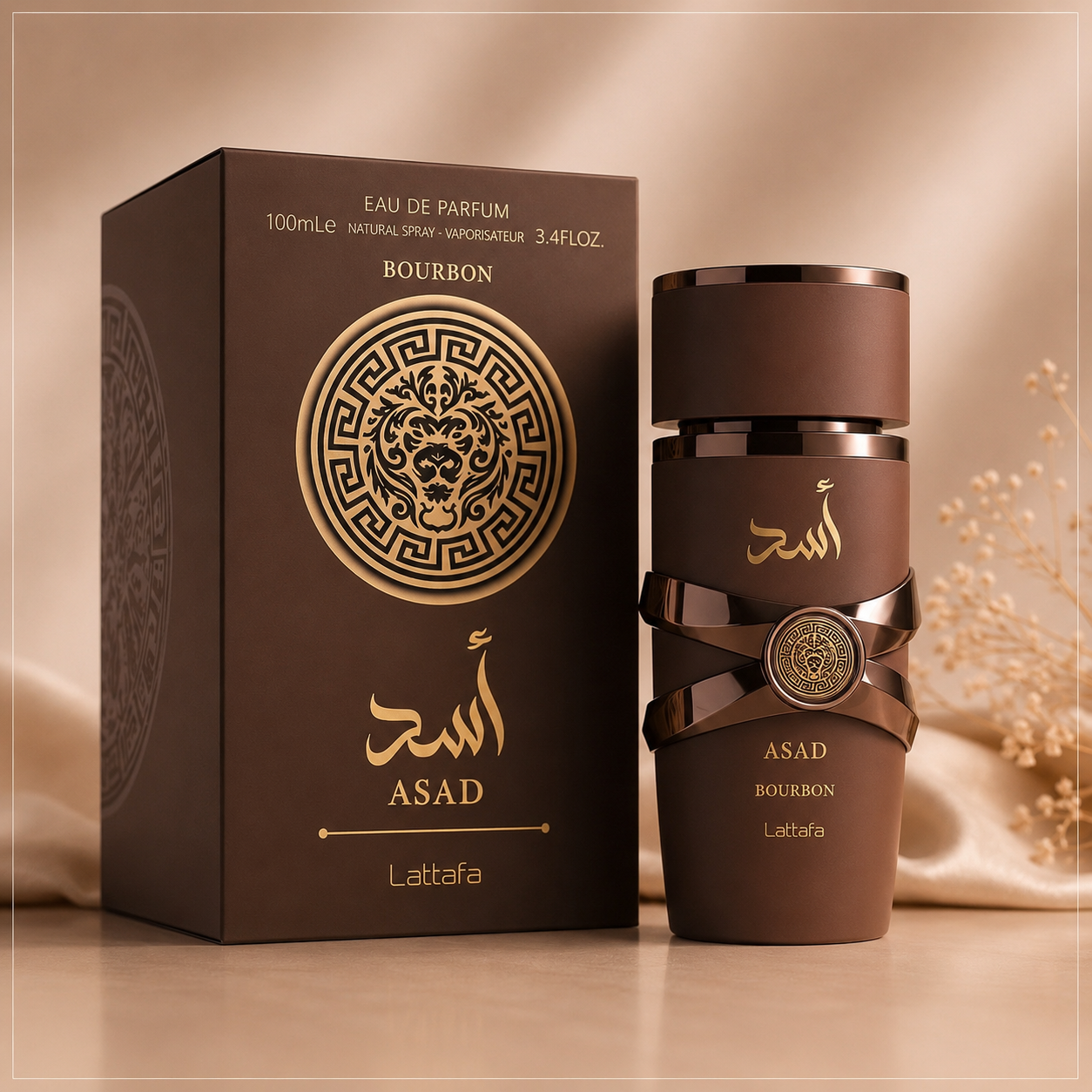 Lattafa Asad Bourbon Eau de Parfum Masculino 100ml Original