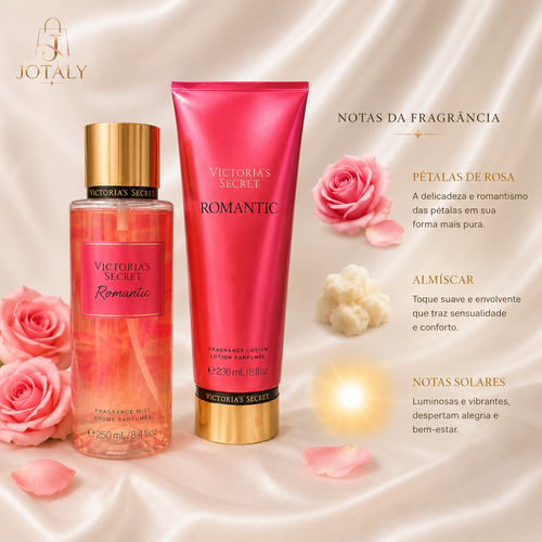 Kit Victoria’s Secret Romantic – Body Splash 250ml + Loção Corporal 236ml