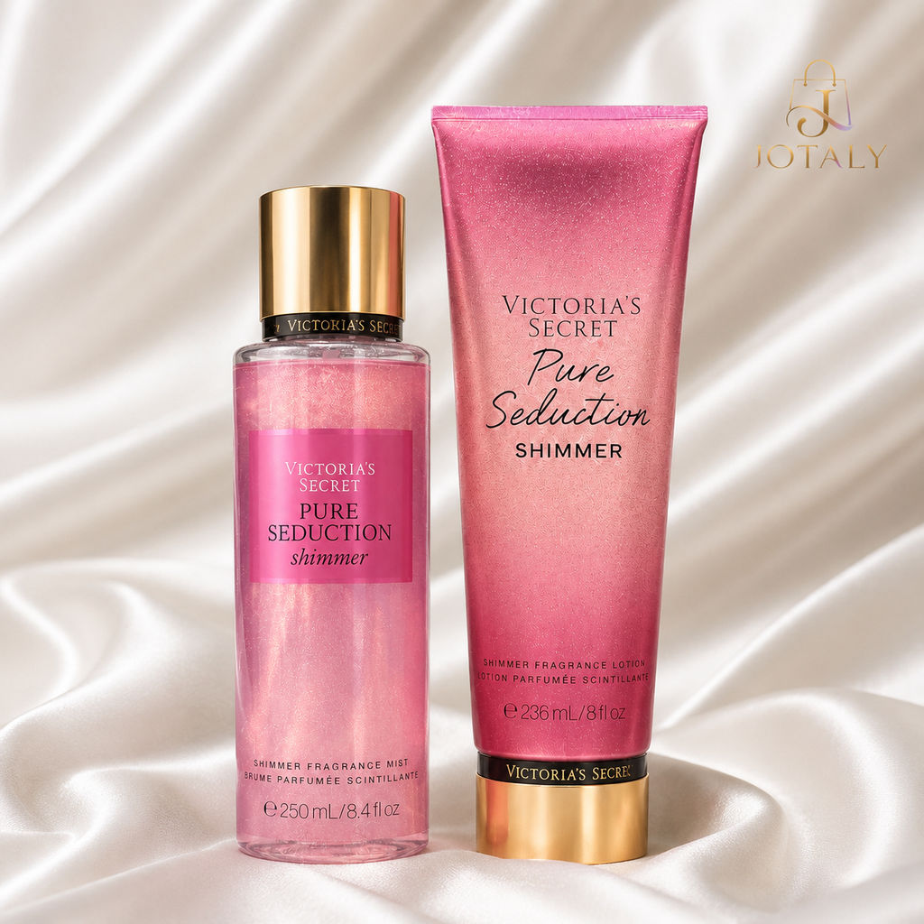 Kit Victoria’s Secret Pure Seduction Shimmer – Body Splash e Loção Corporal