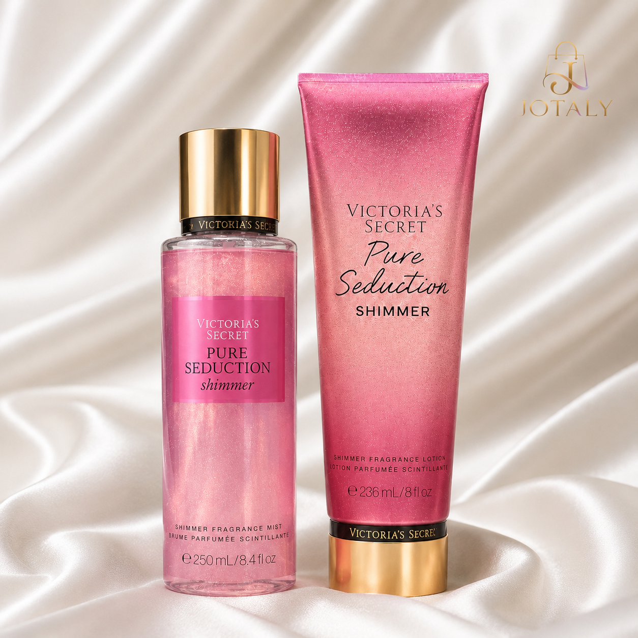 Kit Victoria’s Secret Pure Seduction Shimmer – Body Splash e Loção Corporal