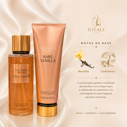 Kit Victoria’s Secret Bare Vanilla – Body Splash 250ml + Loção Corporal 236ml