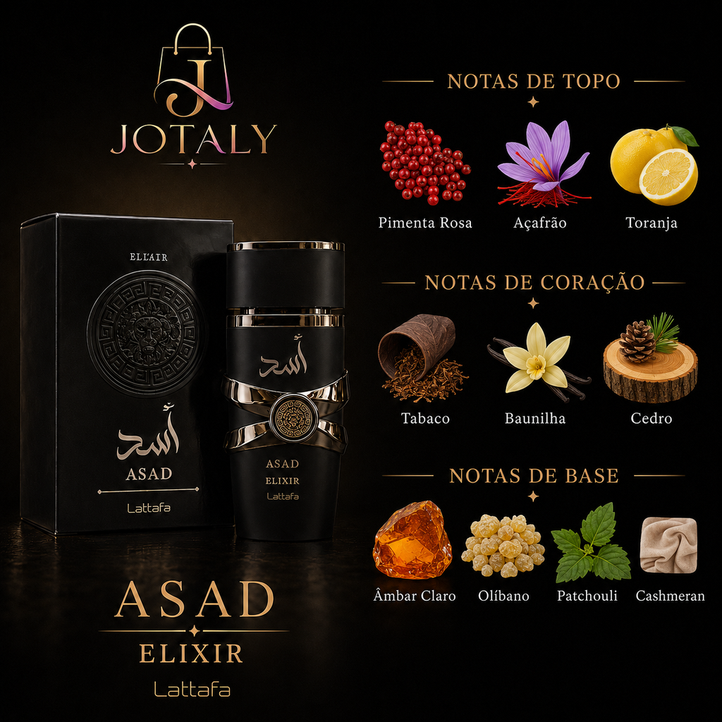 Lattafa Asad Elixir Eau de Parfum Masculino 100ml Original