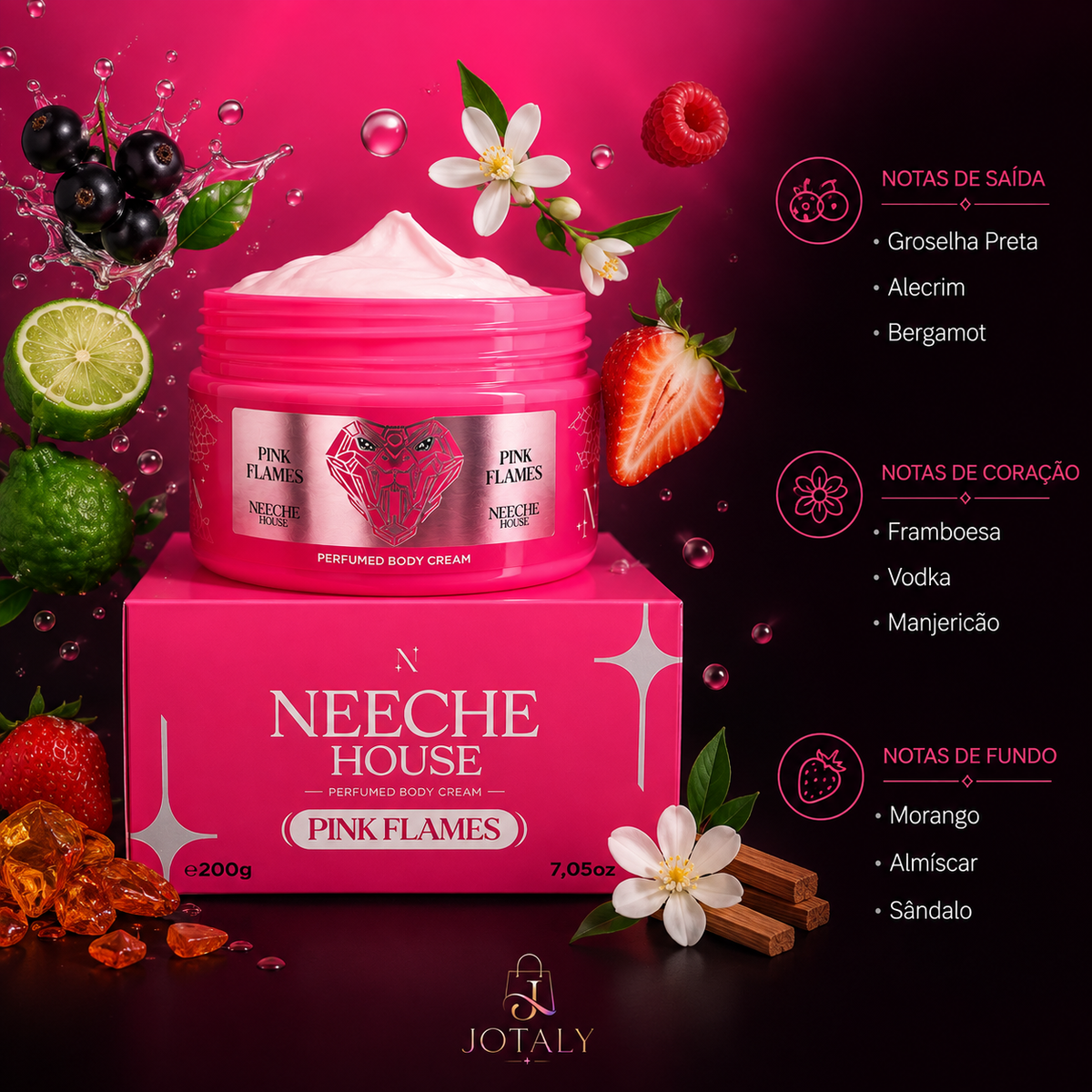 Pink Flames Neeche House – Creme Corporal Perfumado 200g