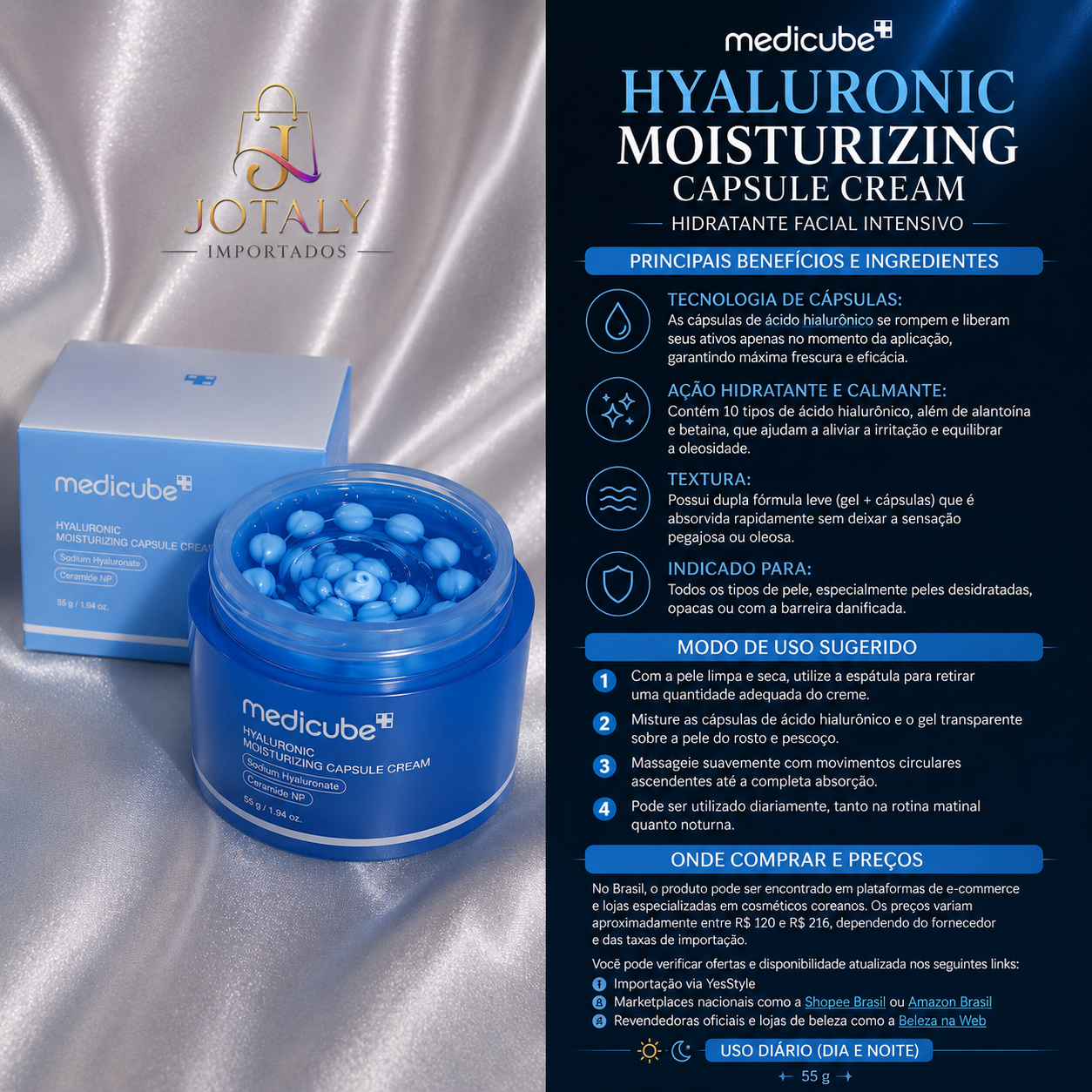 Medicube Hyaluronic Moisturizing Capsule Cream 55g