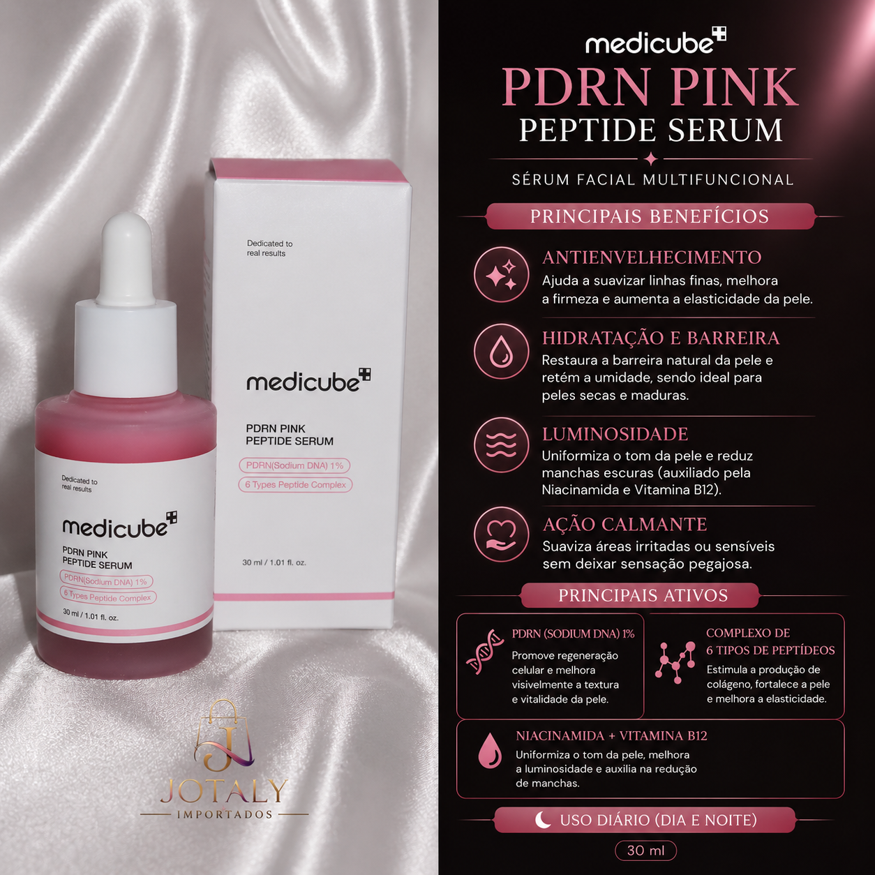 Medicube PDRN Pink Peptide Serum 30ml – Sérum Regenerador Coreano