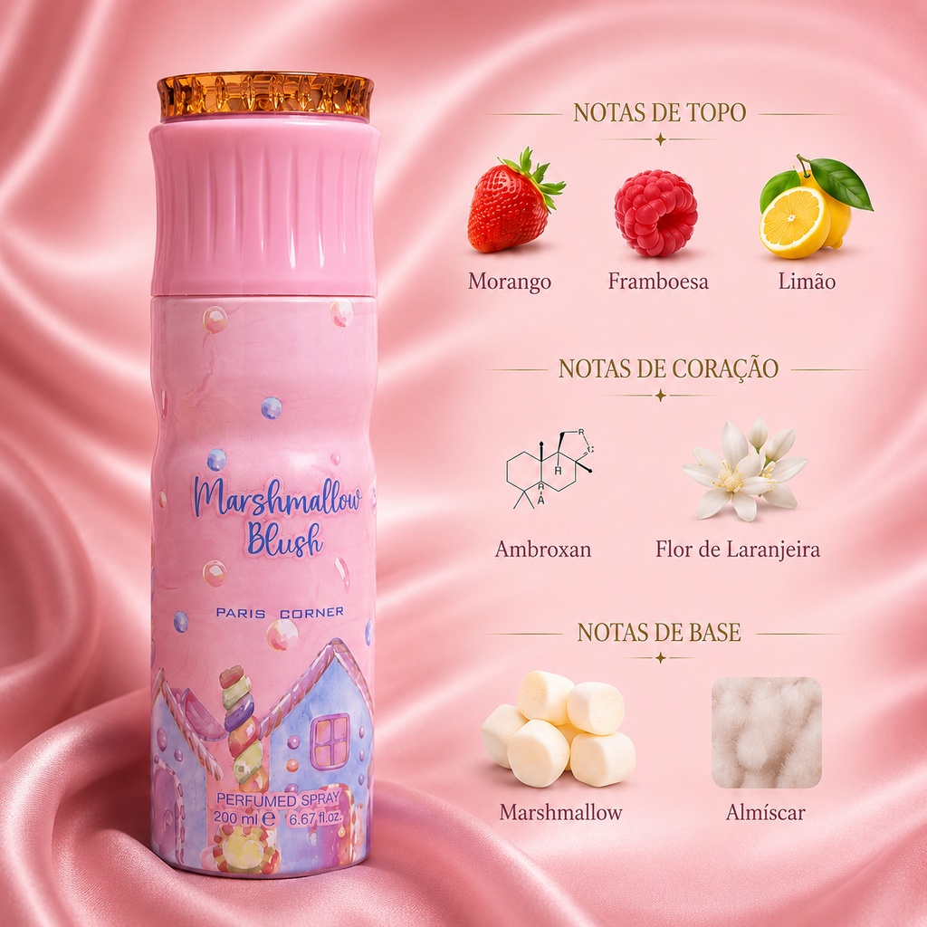 Body Spray Marshmallow Blush Paris Corner 200ml