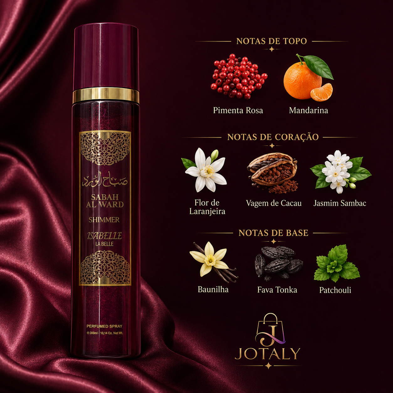 Body Spray Sabah Al Ward Shimmer Isabelle La Belle 300ml
