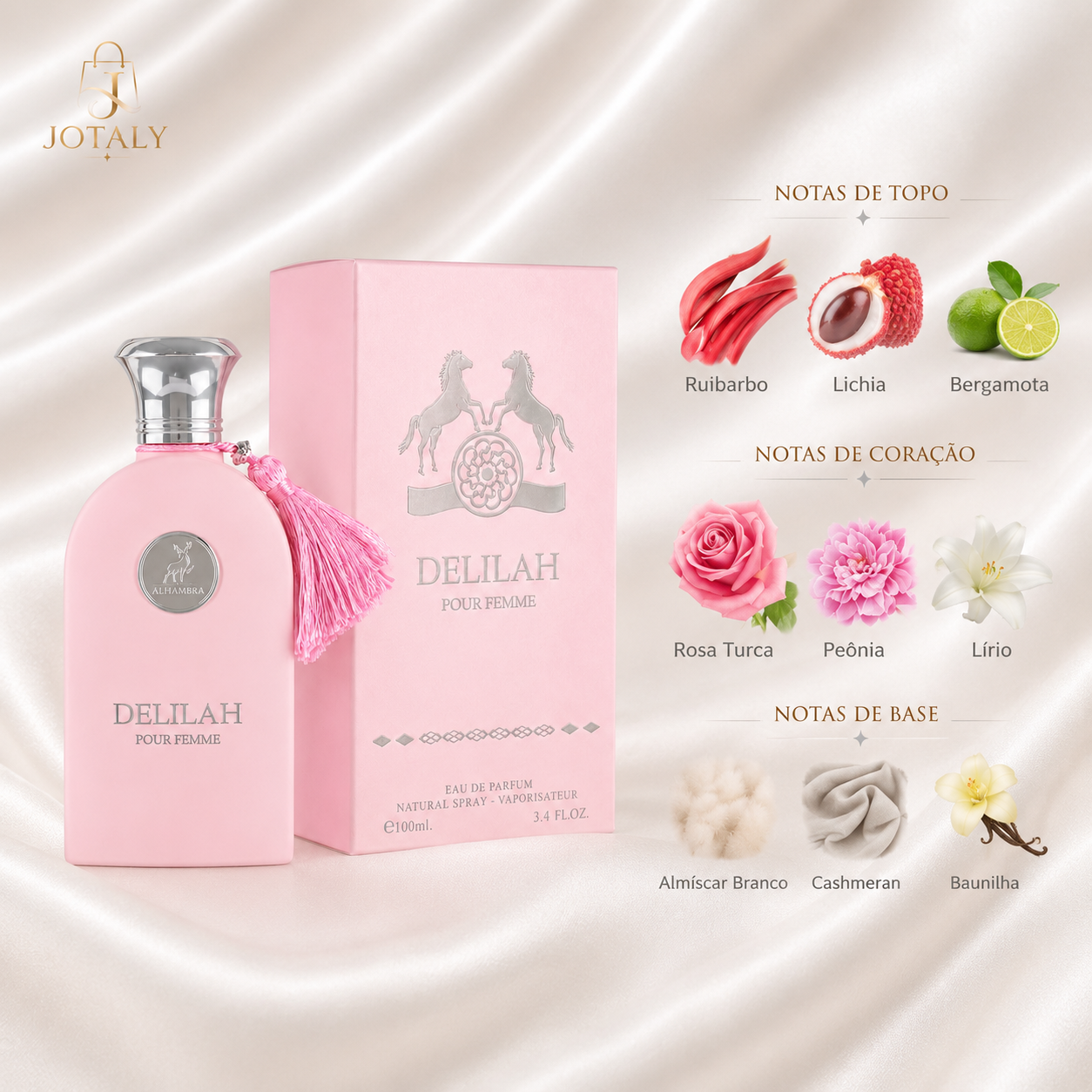 Perfume Delilah Pour Femme Alhambra Eau de Parfum Feminino 100ml