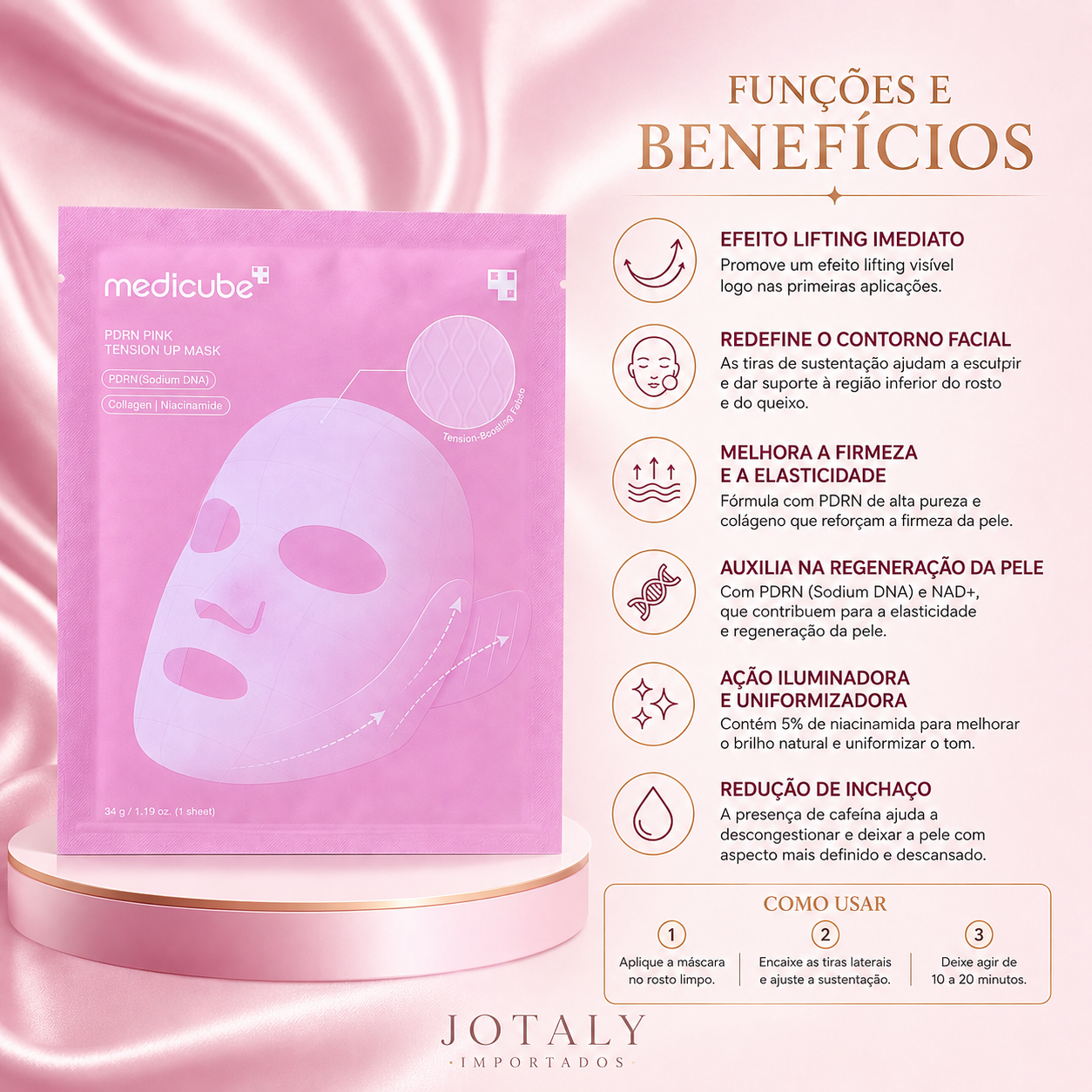 Máscara Facial Medicube PDRN Pink Tension Up Mask – 1 Unidade